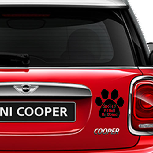 Paw Pitbull on Board Decal Sticker for Car Window Truck Van SUV Auto Decor - Picture 2 of 5
