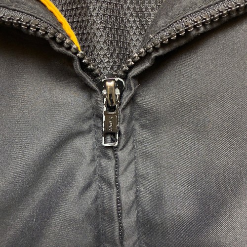 Vintage Speedo Windbreaker Jacket Black & Yellow Mens Medium Retro 80s - Picture 3 of 11