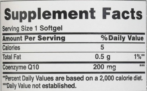 CoQ10 200mg, Supports Heart Health 240 Rapid Release Softgels by Puritan's Pride - Picture 2 of 4