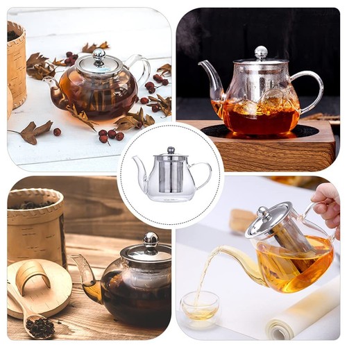 LIFKOME Flower Teapot Glass Glass Teapot with Infuser 600ml Stovetop Tea Kett... - Picture 7 of 9