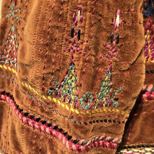 Chico's Burnt Orange Embroidered Western Tassel Jacket Size 0 Small - Picture 3 of 8