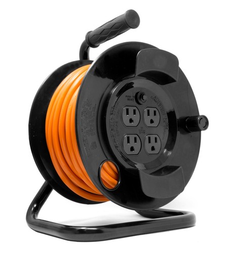 WEN PC5043R 50 ft. 14-Gauge Heavy-Duty SJTW Outdoor 14/3 Extension Cord Reel - Picture 1 of 4