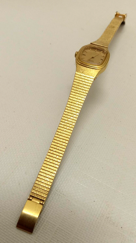READY 2 wear WOMEN'S Gold TONE Seiko 2C20-5770 quartz WATCH - Picture 5 of 6