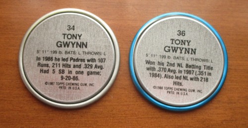 TOPPS BASEBALL COINS   TONY GWYNN    LOT OF 4   SAN DIEGO PADRES   1987-1990 - Picture 4 of 6