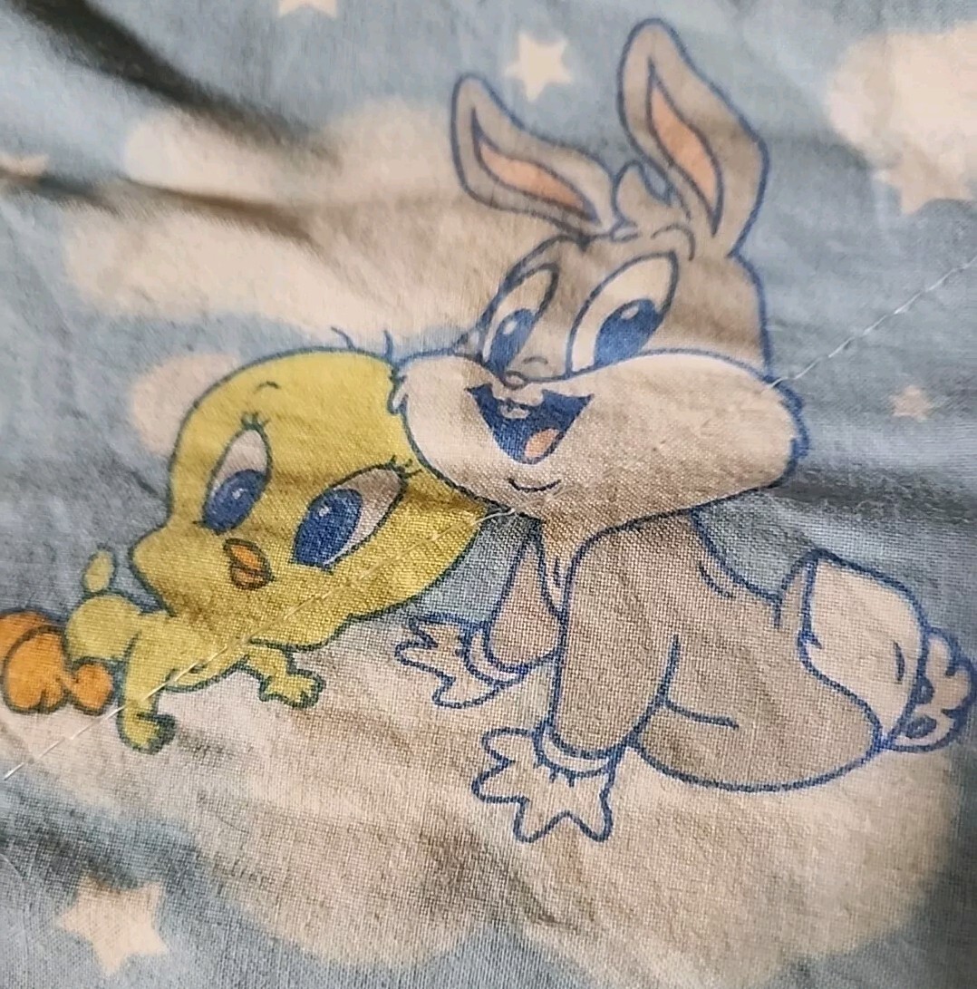 BABY LOONEY TUNES 90s カーペット トゥイーティー レア Tweety and Bugs. Looney Tunes. Rare 1994 Vintage Baby
