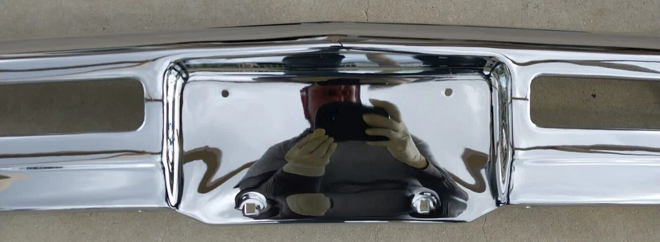 PARAGOLPES DELANTERO S CHEVROLET CHEVY II NOVA NUEVO TRIPLE CHAPADO CROMO 1966-1967 66-67 Foto 4 de 4