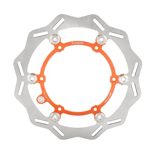 CNC Front Brake Disc Wave Floating For KTM 125-500 XCF SXF EXCF TPi 6D 1994-2024 - Foto 7 di 9
