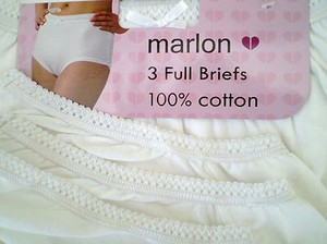NEW 3 PAIRS LADIES LYCRA FULL BRIEFS COTTON BLACK WHITE ASSORTED KNICKERS