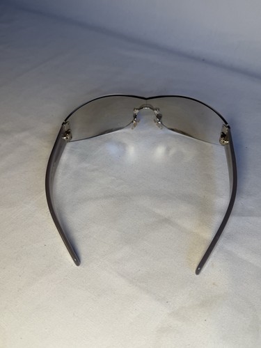Georgio Armani Vintage y2k 2000s Frosted White Grey Silver Tinted Sunglasses - Picture 4 of 6