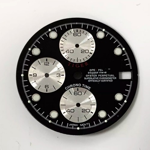29,8 mm Literal Watch Dial Six Hands Green Luminous for VK67 Quartz Movement - Bild 7 von 28