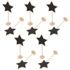 10pcs Xmas Chalkboard Picks DIY Plants Toppers Wooden Message Blackboards Signs
