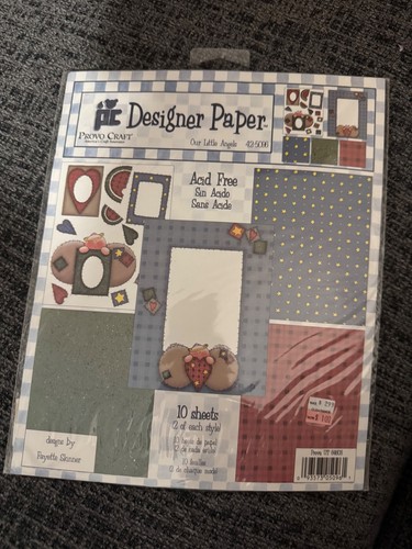 Provo Craft Designer Paper Set Of 4 Packs Of 10 Sheets Scrapbooking 8.5”X11” NEW - Picture 2 of 9