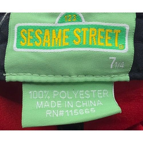 Cappello berretto baseball adulto peluche Sesame Street Elmo 7 1/4 rosso fuzzy - Foto 6 di 9