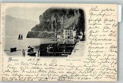 38250709 - Riva del Garda Port Molo to South Trento (Trento) 1898