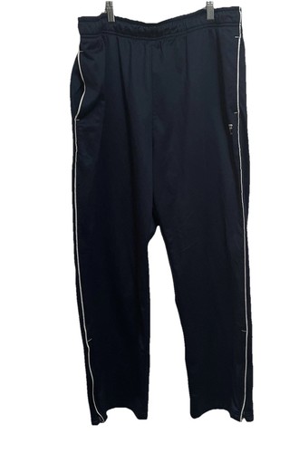 Pantaloni sportivi sportivi sportivi L blu navy 100% poli coulisse zip alla caviglia marca FILA Activewear - Foto 4 di 6