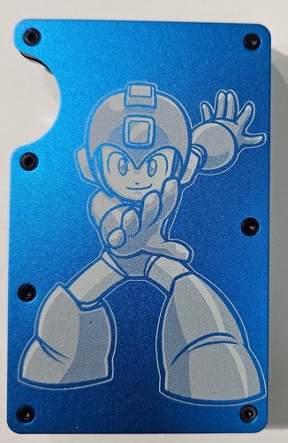 Metal Wallet - Laser Engraved Megaman - RFID Blocking