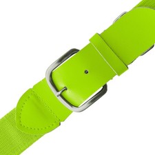 Neon Yellow Youth Adjustable Elastic Uniform Belt 18 To 32 Inches 1.5 Wide