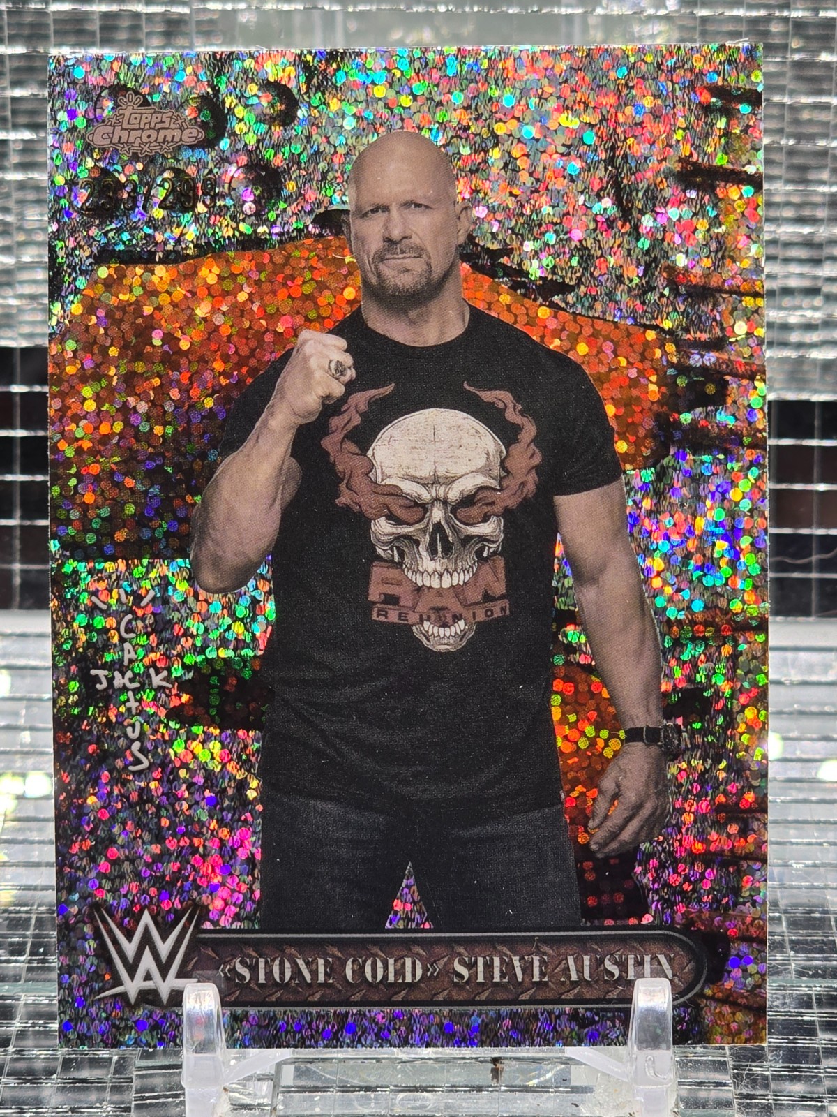 2025 Topps Chrome Cactus Jack Stone Cold Steve Austin #70 Speckle Refractor /299