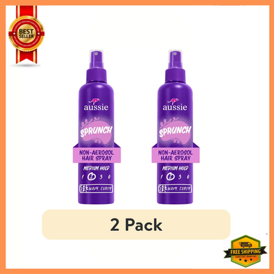 #ad #ad Aussie Sprunch Non Aerosol Hair Spray for Curly Hair and Wavy Hair 8.5 Oz 2PK $13.99
