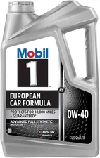 Mobil 1 FS European Car Formula Full Synthetic Motor Oil 0W-40 5 Quart