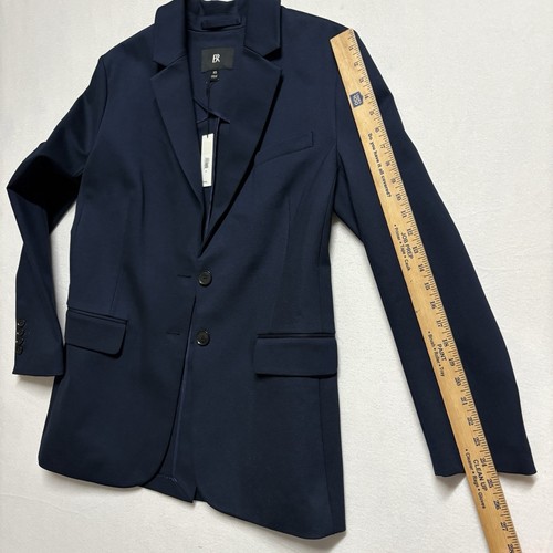 Blazer para mujer Banana Republic Everywhere Ponte azul marino carrera corporativa XS NUEVO CON ETIQUETAS - Imagen 12 de 17