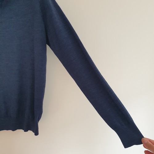 40 Saville Row Jumper M Wool Blend Fine Knit Collared Mens Jumper - Picture 8 of 17