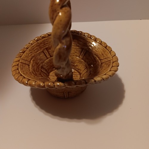 Handarbeit Keramik Keramik Korb Miniatur gestempelt 1983 Jake auf der Unterseite - Bild 6 von 7