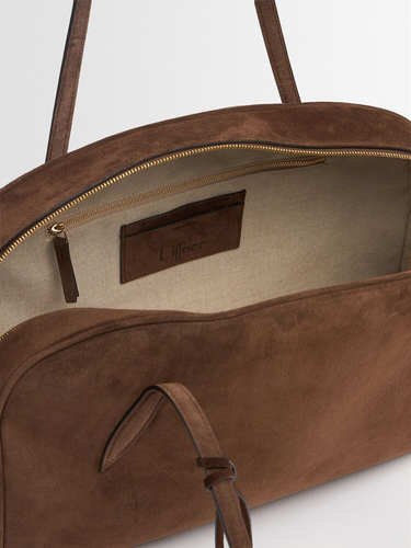 LIFFNER Dark Brown Bowling Shoulder Bag New And Authentic - Picture 4 of 4