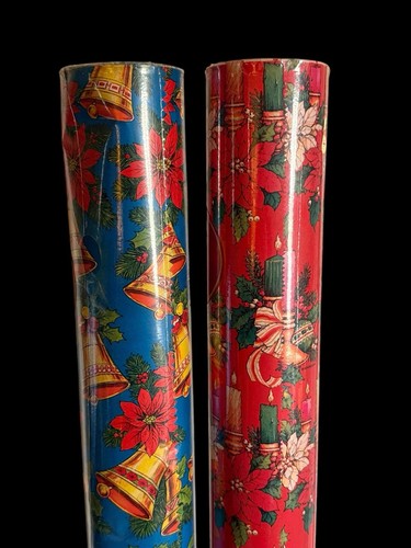 2 Rolls Vintage 70s Prestige Christmas Gift Wrap Wrapping Paper 110 Sq Ft NEW - Picture 4 of 6