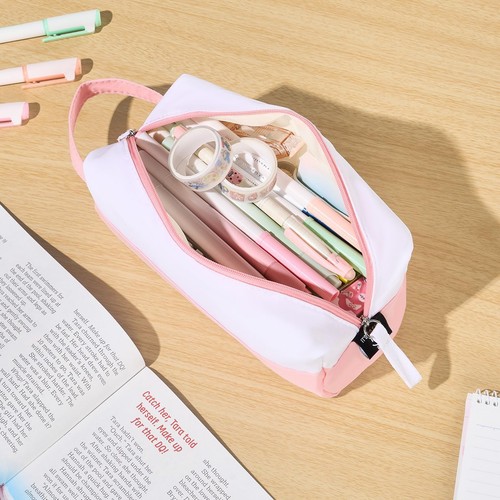 Big Capacity Pencil Case, Cute Two-Tone Pencil Pouch Aesthetic, Large Capacit... - Picture 7 of 7