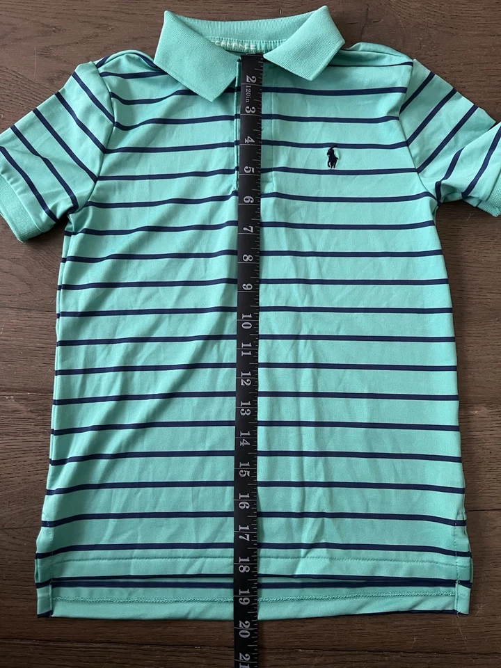 Polo Ralph Lauren ragazzo set di polo e pantaloncini chino taglia 5 blu navy/turq - Immagine 3 di 4