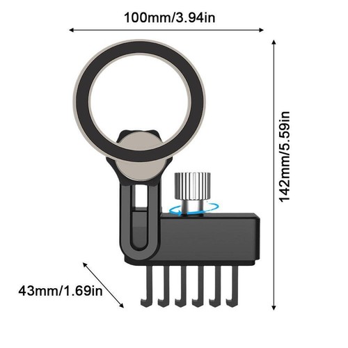 Universal Mobile Phone Holder Air Outlet Mount With Magnet Pad For Tesla Model - Photo 5 sur 10