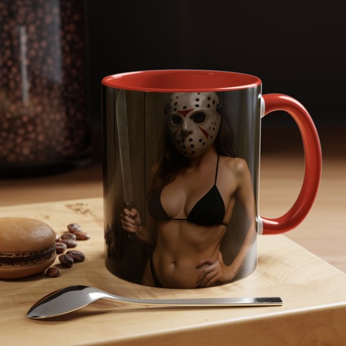 Jason As A Hot Girl In A Bikini Coffee Cup Mug Friday the 13th Halloween Horror - Picture 24 of 79