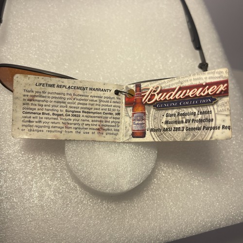 BUDWEISER Sonnenbrille Metallgestell klassischer Stil RAR Top Zustand Y2K Vintage - Bild 14 von 22