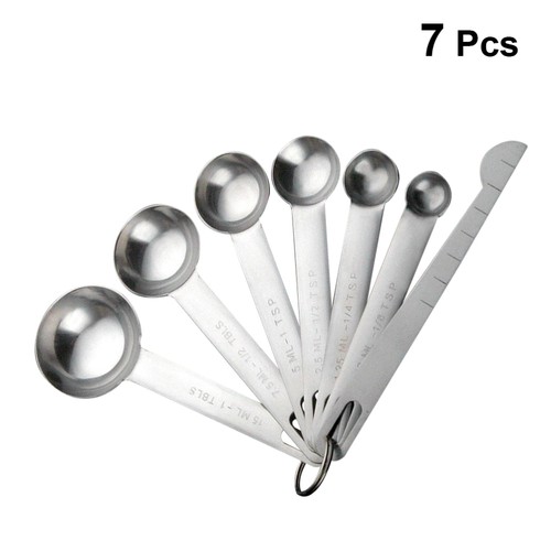 Food Measuring Spoon Set Baking Spoons Office Cooking Stainless Steel Scoops - Picture 6 of 12