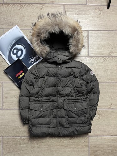 Moncler Maya Down Jacket Olive Unisex Sz 6 Kids 116 cm - Picture 2 of 18
