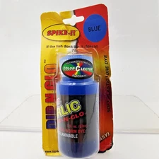 Spike-It Garlic Dip-N-Glo 2 Oz Blue Soft Plastic Worm Lure Dye Bass Fishing