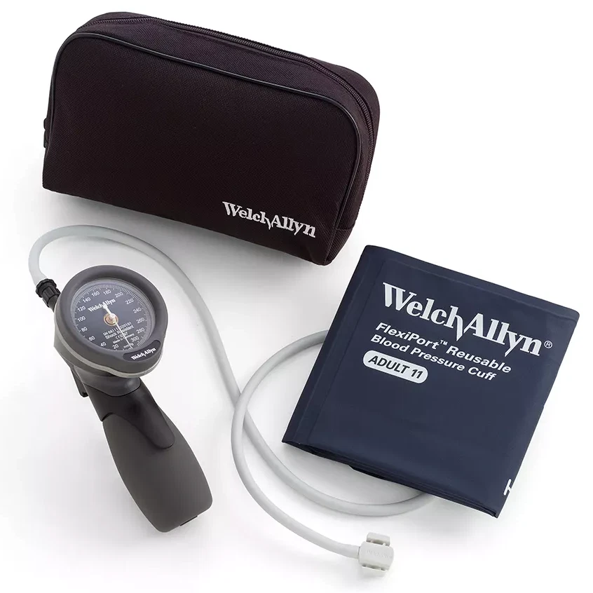 Welch Allyn Gold Series DS66 Gatillo Mano Aneroide con Puño Grande y Estuche con Cremallera Foto 2 de 2