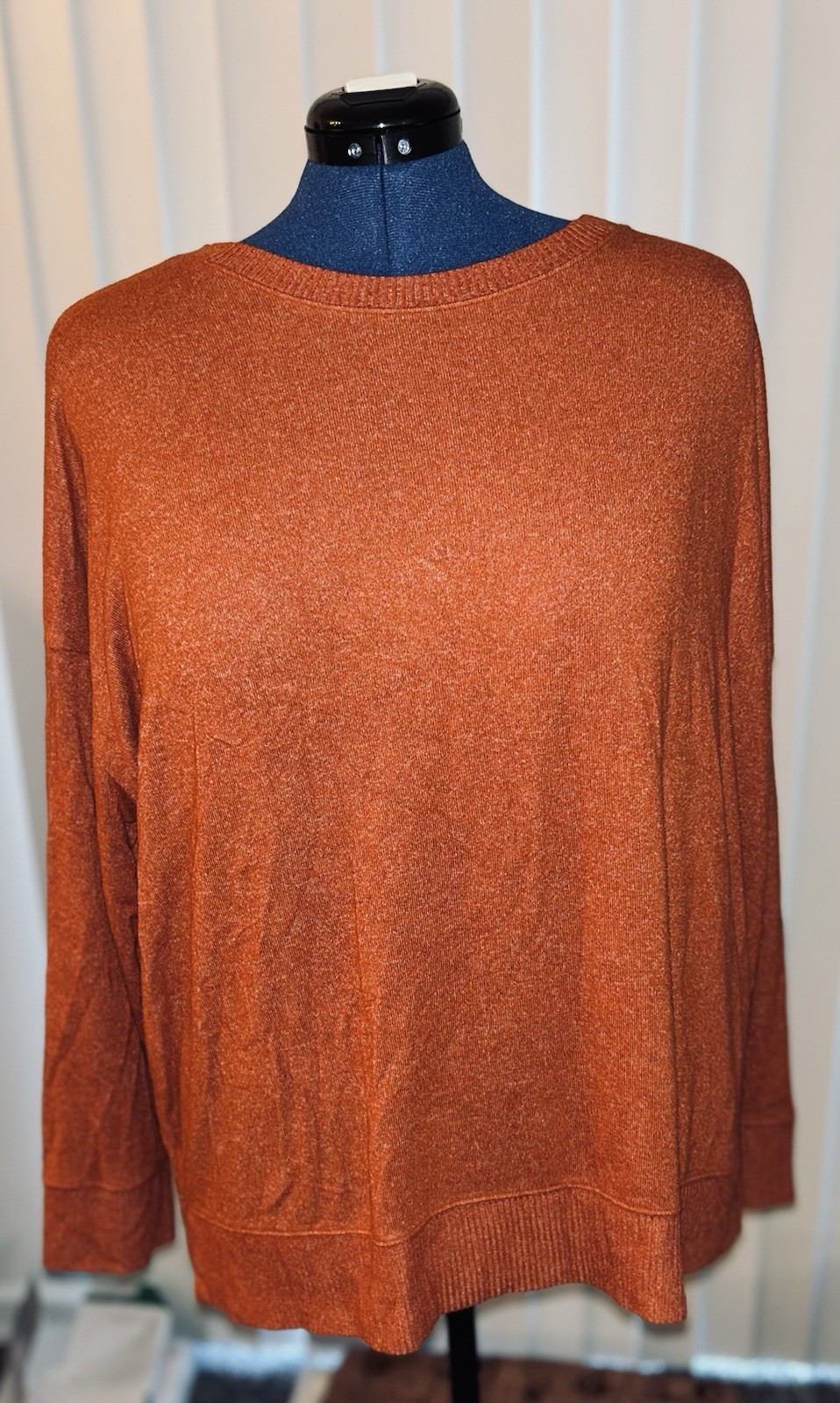 Time and Tru Women's Burnt Orange  Long Sleeve Top Size 22 (XXXL)