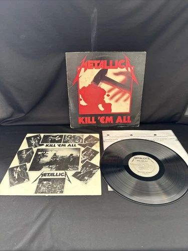 rare 1st 1983 Metallica Kill Em All NO track times label gray Megaforce MRI 069