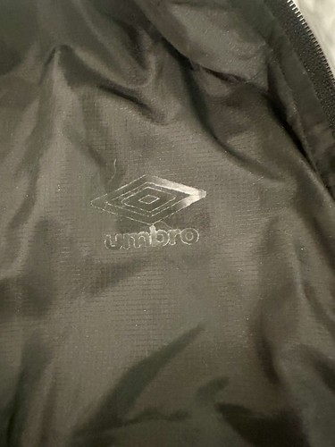 Girls Sz 8-10 Umbro Quarter Zip Lined Windbreaker pullover Black and White - Picture 5 of 5