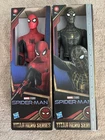 2 Spider-man Action Figures ￼  (1 Red & Black )(1 Gold & Black) 12in. Tall