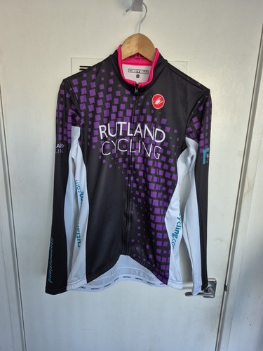 Castelli Damen Custom Team Thermo Langarm Radsport Winter Trikot 2xl