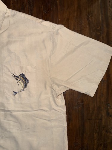 Bamboo Cay Embroidered Hawaiian 15th Tequila Shootout Marlin Shirt Men’s XL - Picture 4 of 8