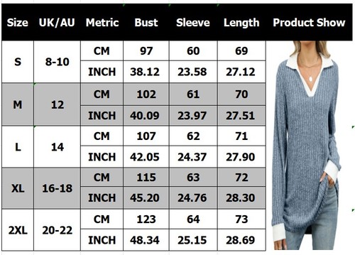 PLUS SIZE Ladies Long Sleeve Jumper Knitted V Neck Tops Loose Pullover Shirts UK - Picture 51 of 51