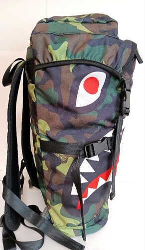 SPRAYGROUND Backpack Camo Shark Camouflage Rare high capacity USED - Picture 5 of 22