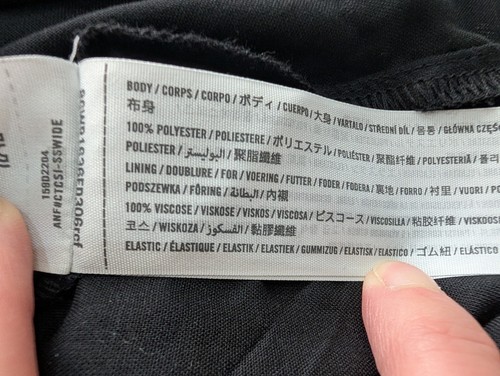 Black Abercrombie & Fitch long sleeve sheer midi dress size X small brand new - Picture 12 of 14