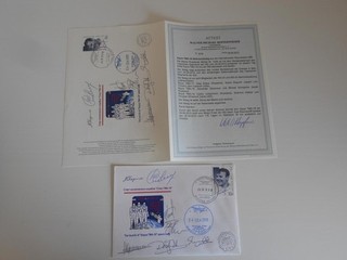 Sojus TMA 17/18/19 geflogene ISS Bordpost 8x O.U. Coa Space