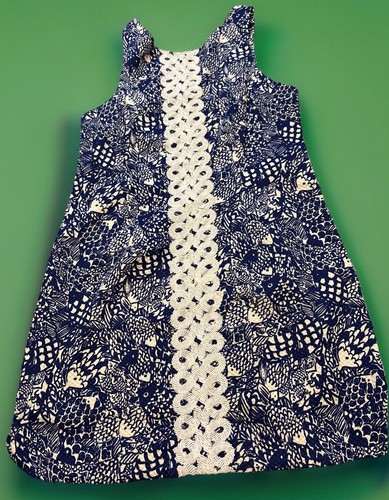 NWT Lilly Pulitzer For Target Shift Dress Women 14 Navy Blue White Upstream (L4) - Bild 3 von 17