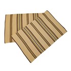 Set of 2 Vintage 100% Cotton Placemats Yellow Gold Striped